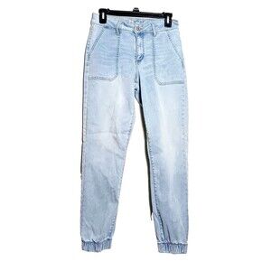 Rewash Size 5/27 Tapered Light Wash Jeans Elastic Ankles